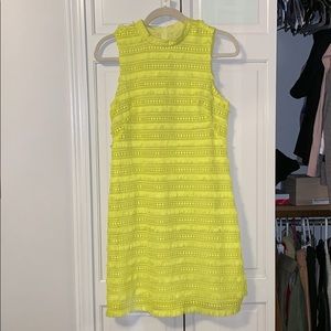 Yellow J. Crew dress with fringe detail.  NWT